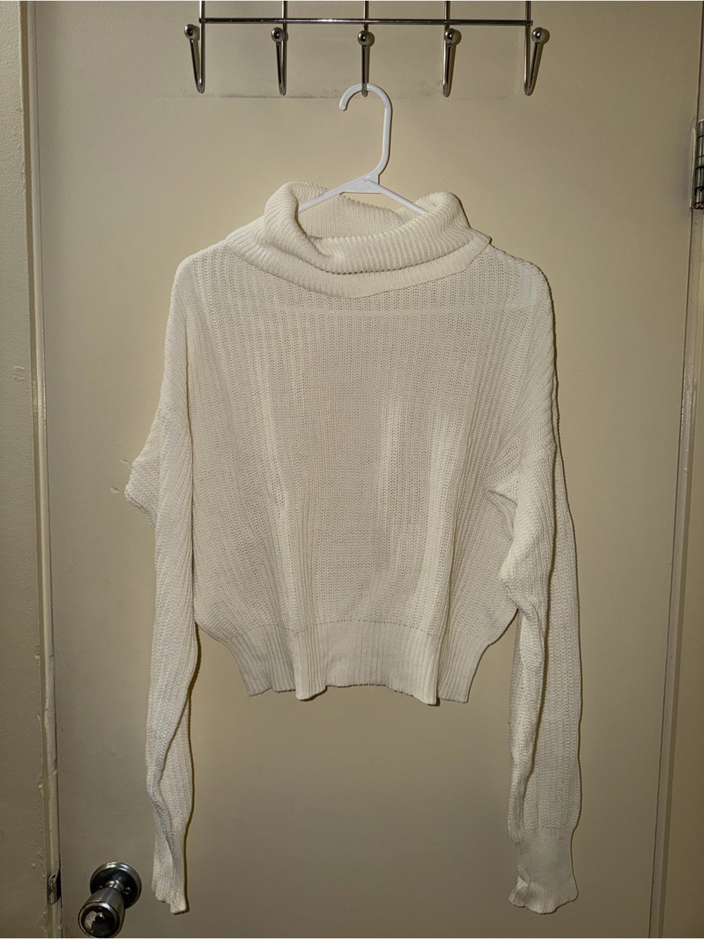 Fashion Nova Cream Turtleneck Sweater